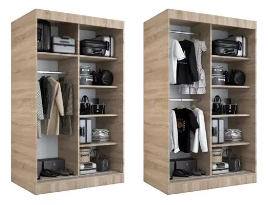 Wnętrze szafy przesuwnej
