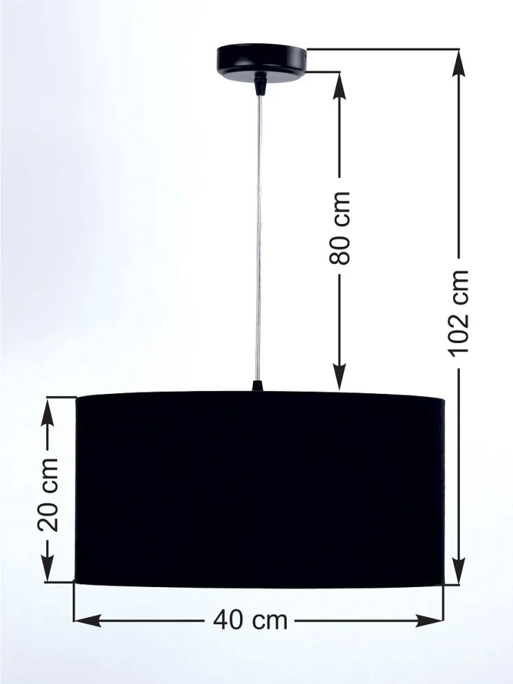 Lampa wisząca HOME 40 czarna w stylu glamour | MIRAT.