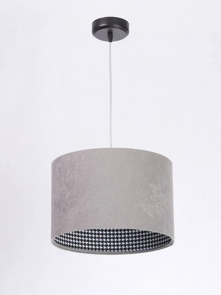 Lampa wisząca HOME 30 szara aksamitna polskiej produkcji | MIRAT.