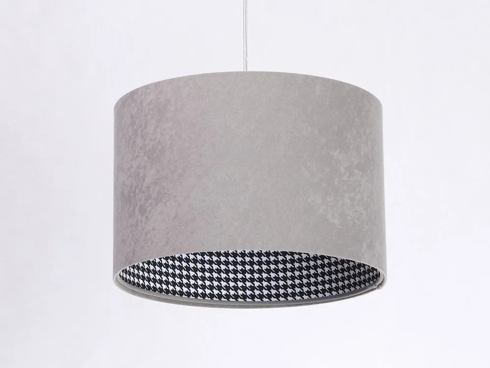 Lampa wisząca HOME 30 szara aksamitna polskiej produkcji | MIRAT.