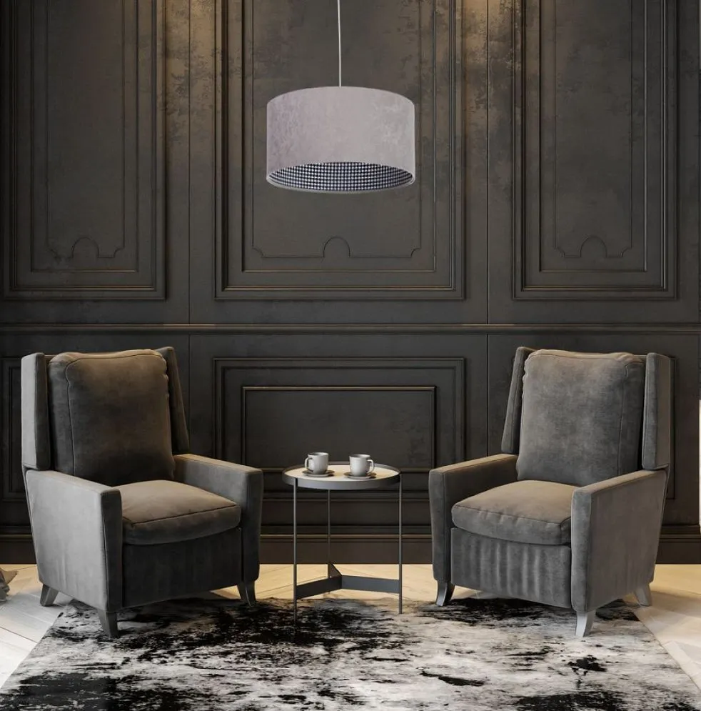 Lampa wisząca HOME 40 szara walec do jadalni | MIRAT.
