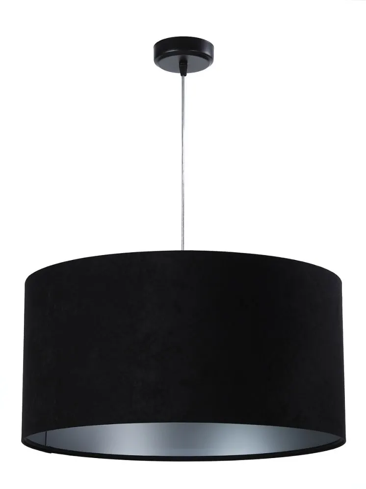 Lampa wisząca HOME 50 czarna/srebrna w stylu glamour | MIRAT. w stylu  kolekcja