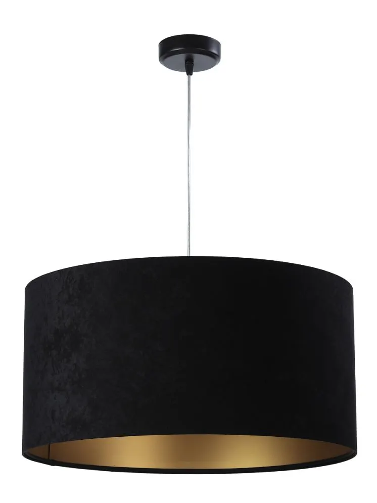 Lampa wisząca HOME 60 czarna/złota w kształcie walca | MIRAT. w stylu kolekcja