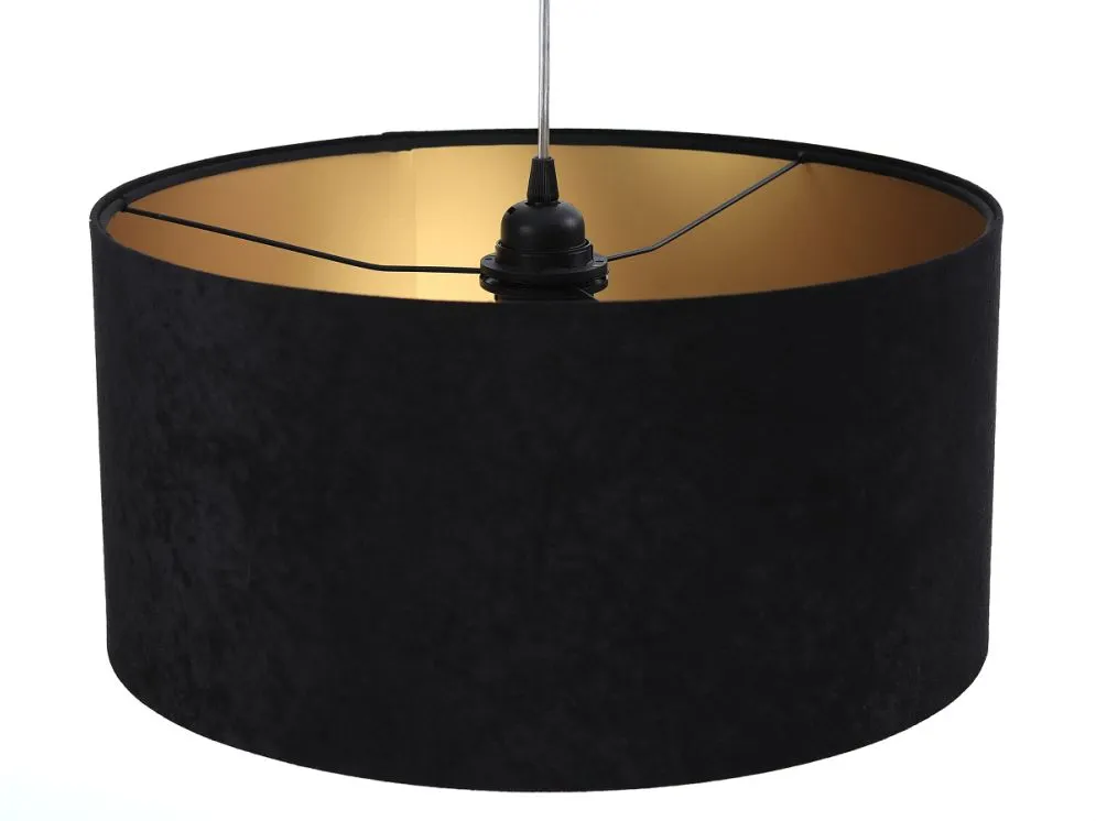 Lampa wisząca HOME 60 czarna/złota w kształcie walca | MIRAT. w stylu kolekcja