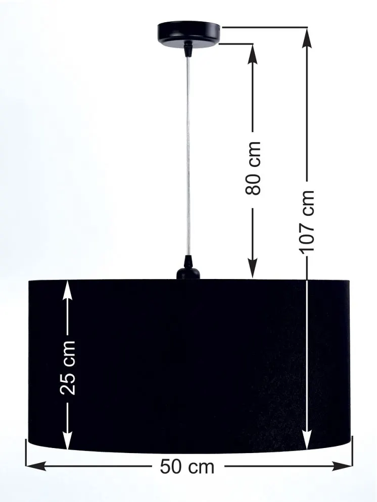 Lampa wisząca HOME 50 czarna/złota welurowa ręcznie robiona | MIRAT. w stylu  kolekcja