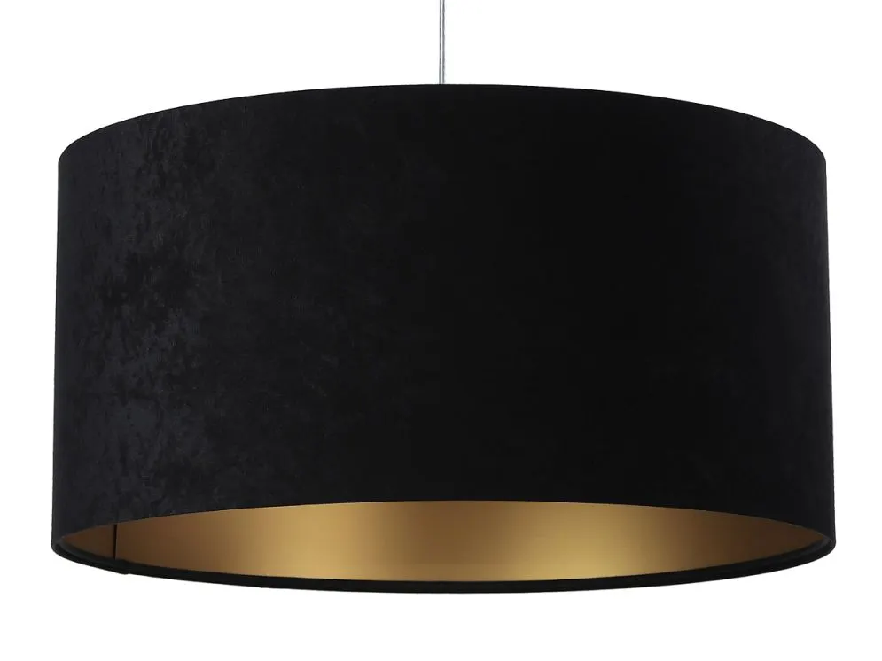 Lampa wisząca HOME 60 czarna/złota w kształcie walca | MIRAT. w stylu kolekcja