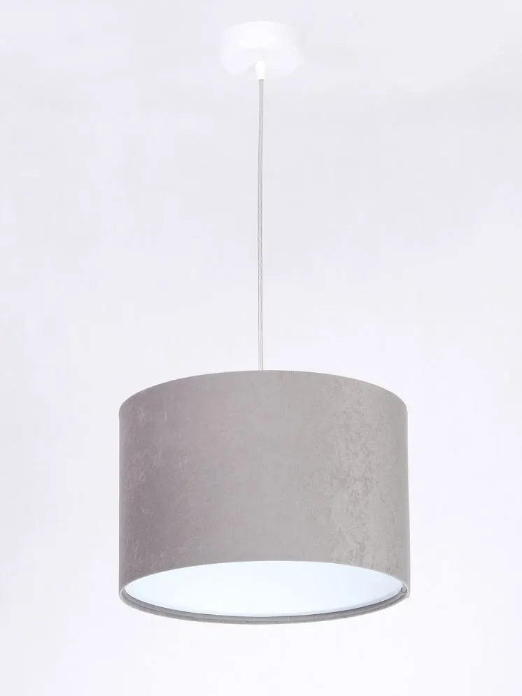 Lampa wisząca HOME 30 szara/biała ręcznie robiona welurowa | MIRAT. w stylu  kolekcja