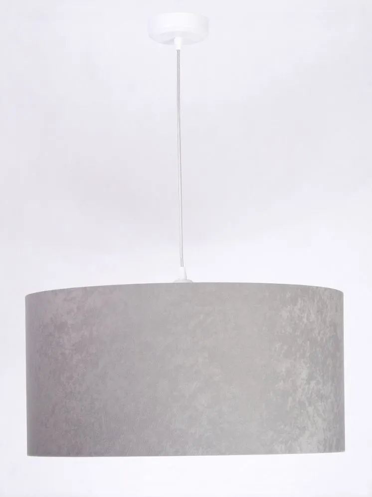 Lampa wisząca HOME 50 szara/biała nowoczesna welurowa | MIRAT. w stylu kolekcja