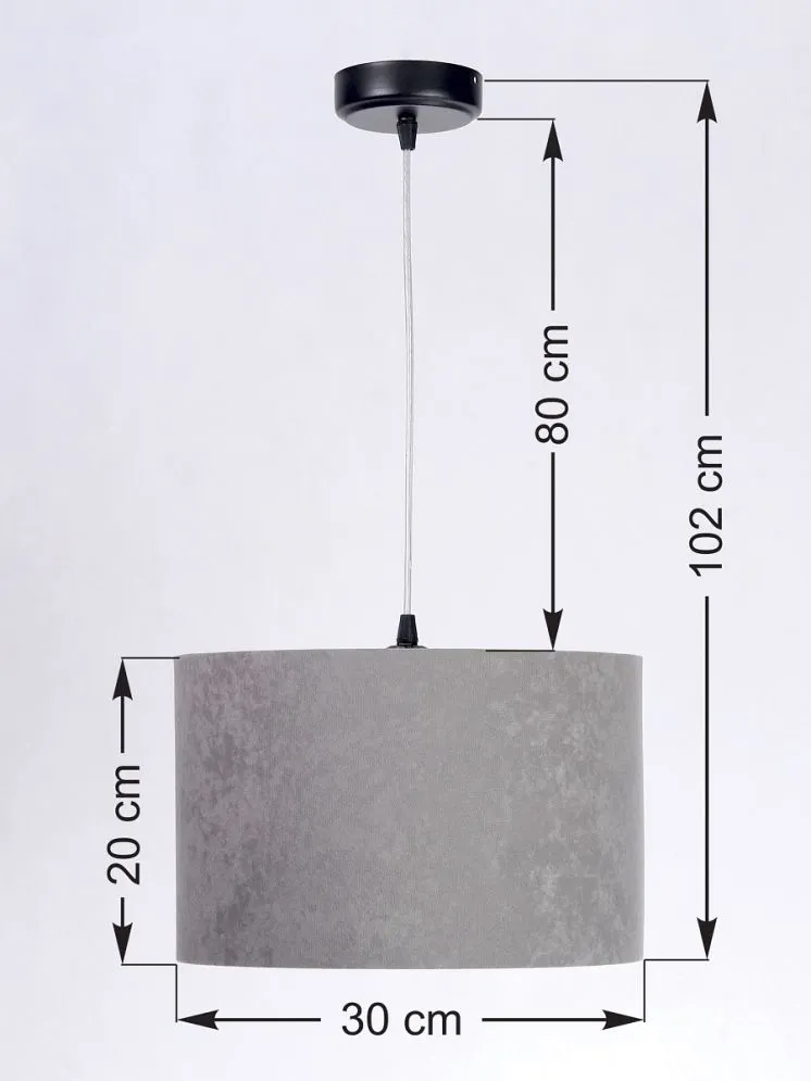 Lampa wisząca HOME 30 szara/srebrna mała do sypialni | MIRAT. w stylu  kolekcja