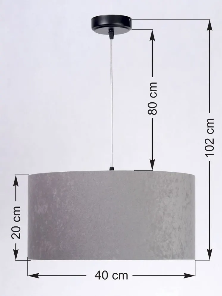 Lampa wisząca HOME 40 szara/srebrna nad stół do jadalni | MIRAT. w stylu  kolekcja