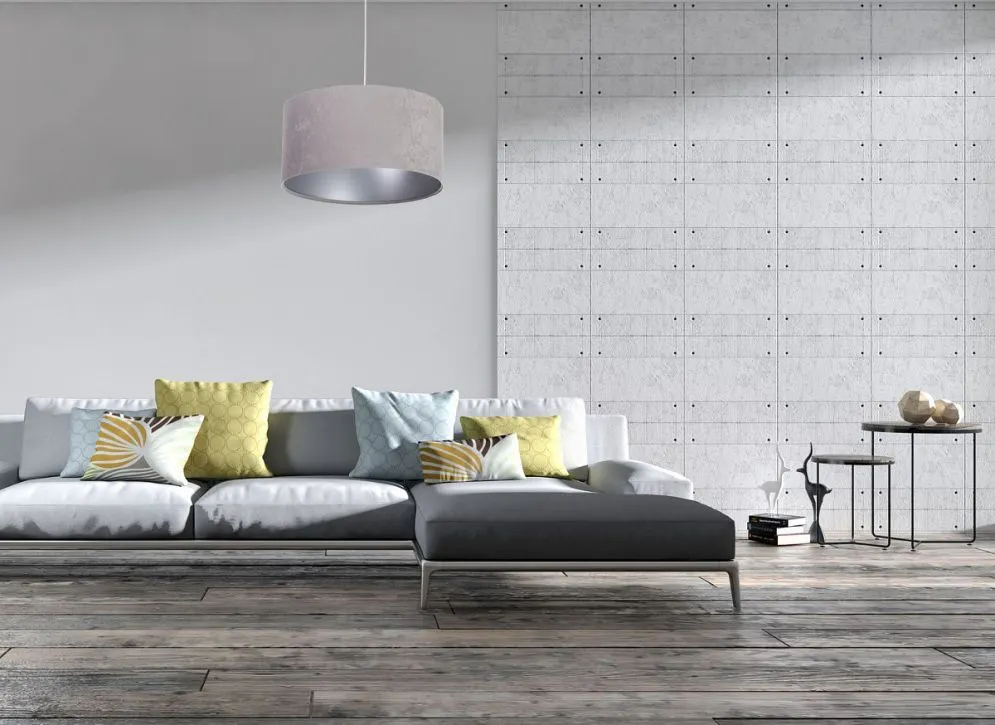 Lampa wisząca HOME 40 szara/srebrna nad stół do jadalni | MIRAT. w stylu  kolekcja