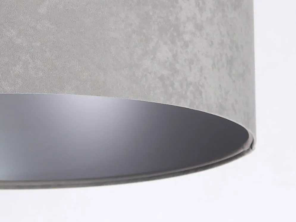 Lampa wisząca HOME 60 szara/srebrna welurowa polskiej produkcji | MIRAT. w stylu  kolekcja