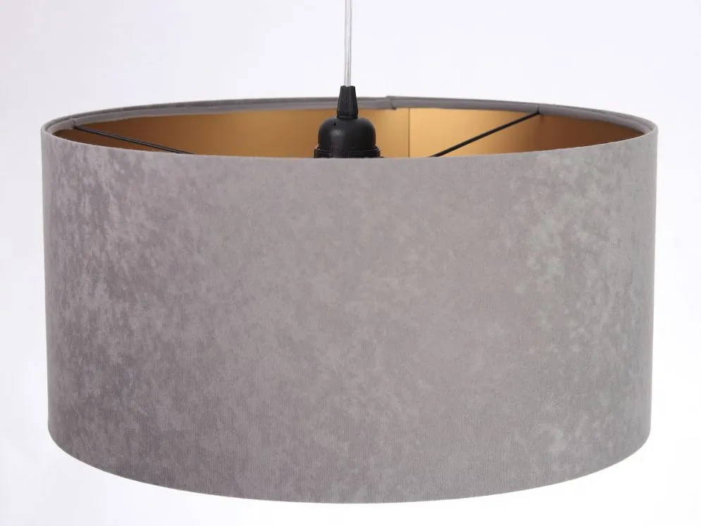 Lampa wisząca HOME 50 szara/złota w kształcie walca ręcznie robiona | MIRAT. w stylu kolekcja