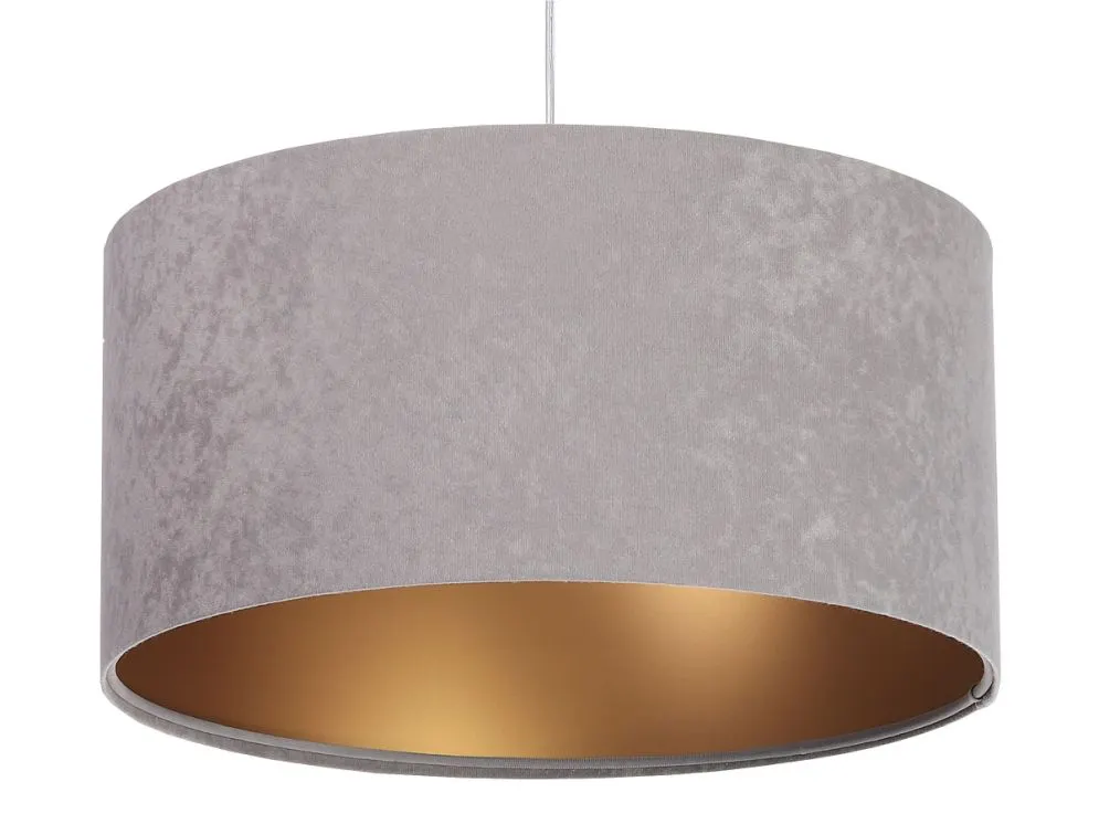 Lampa wisząca HOME 50 szara/złota w kształcie walca ręcznie robiona | MIRAT. w stylu kolekcja