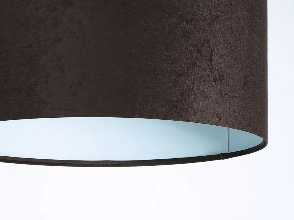 Lampa wisząca HOME 60 brązowa/biała polskiej produkcji welurowa | MIRAT. w stylu kolekcja