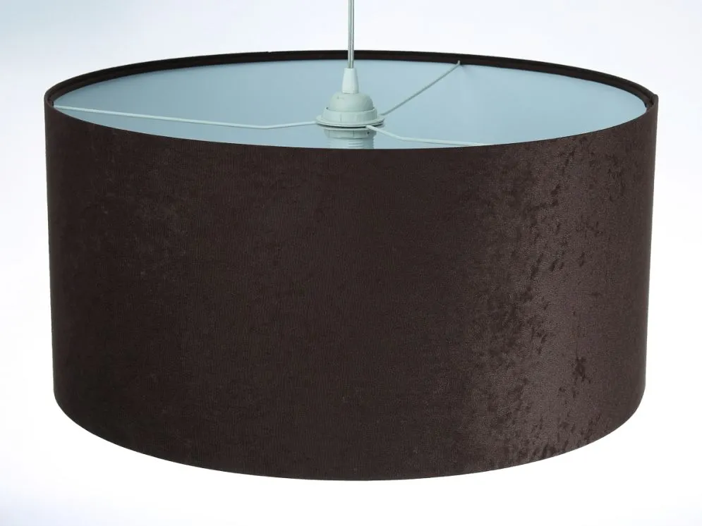 Lampa wisząca HOME 30 brązowa/biała welurowa mała | MIRAT. w stylu  kolekcja