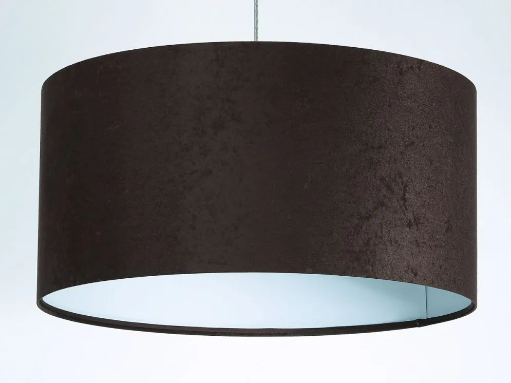 Lampa wisząca HOME 60 brązowa/biała polskiej produkcji welurowa | MIRAT. w stylu kolekcja