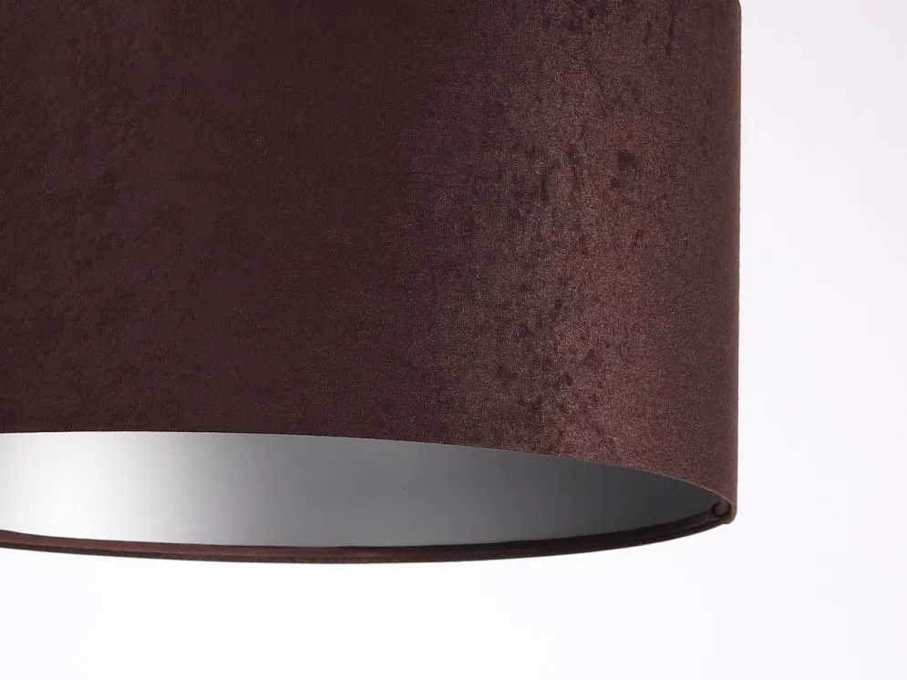 Lampa wisząca HOME 50 brązowa/srebrna w kształcie walca | MIRAT. w stylu  kolekcja