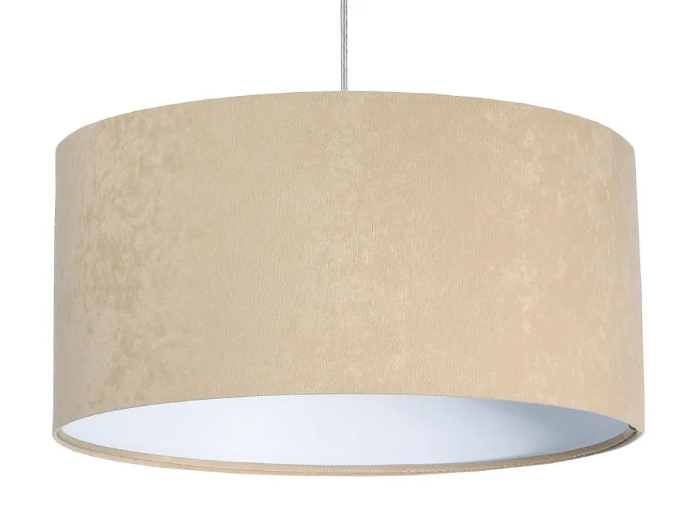 Lampa wisząca HOME 40 beżowa/biała do jadalni welurowa | MIRAT. w stylu kolekcja