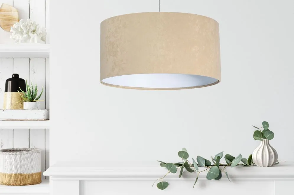 Lampa wisząca HOME 60 beżowa/biała duża nad stół do jadalni | MIRAT. w stylu  kolekcja
