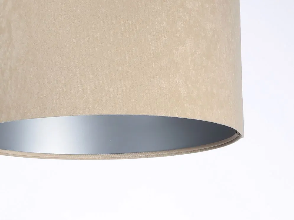 Lampa wisząca HOME 50 beżowa/srebrna nad stół do kuchni | MIRAT.