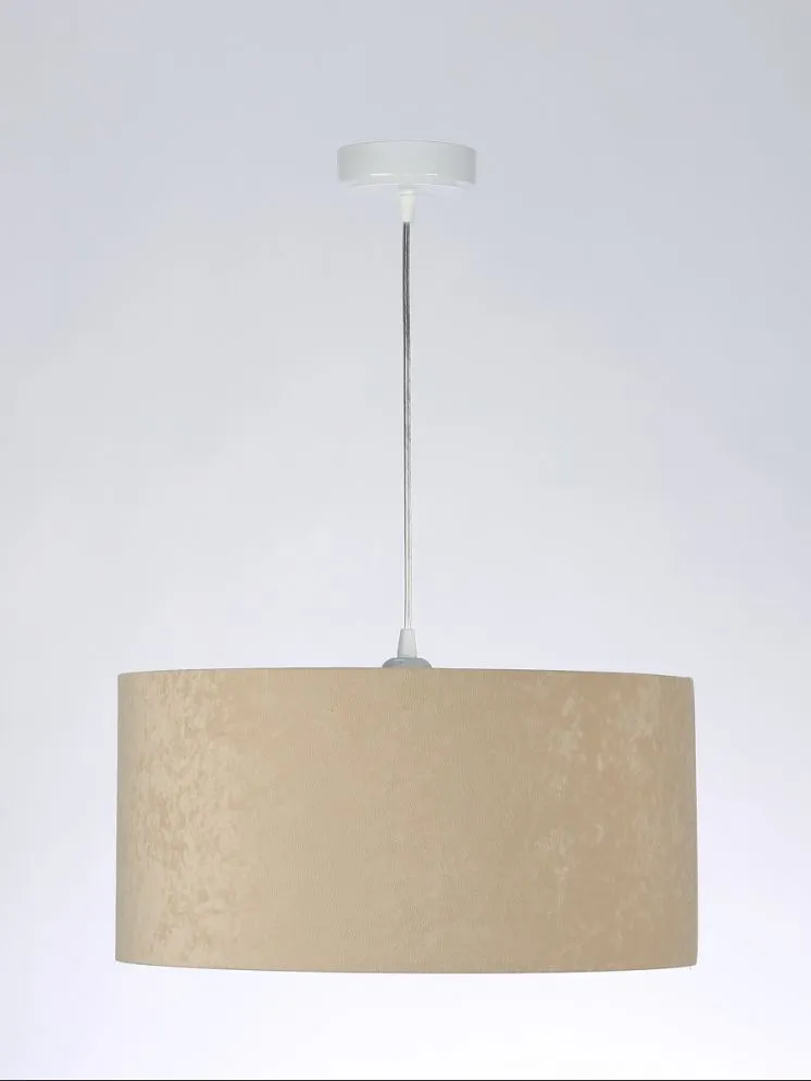 Lampa wisząca HOME 50 beżowa/srebrna nad stół do kuchni | MIRAT.