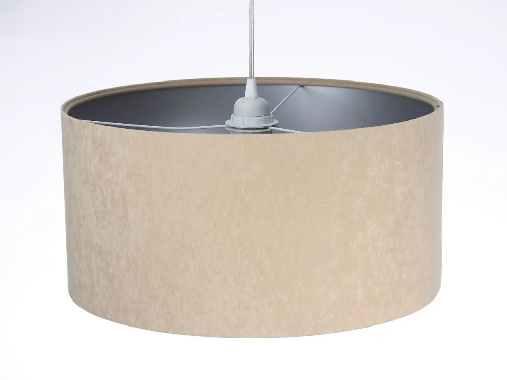 Lampa wisząca HOME 50 beżowa/srebrna nad stół do kuchni | MIRAT.