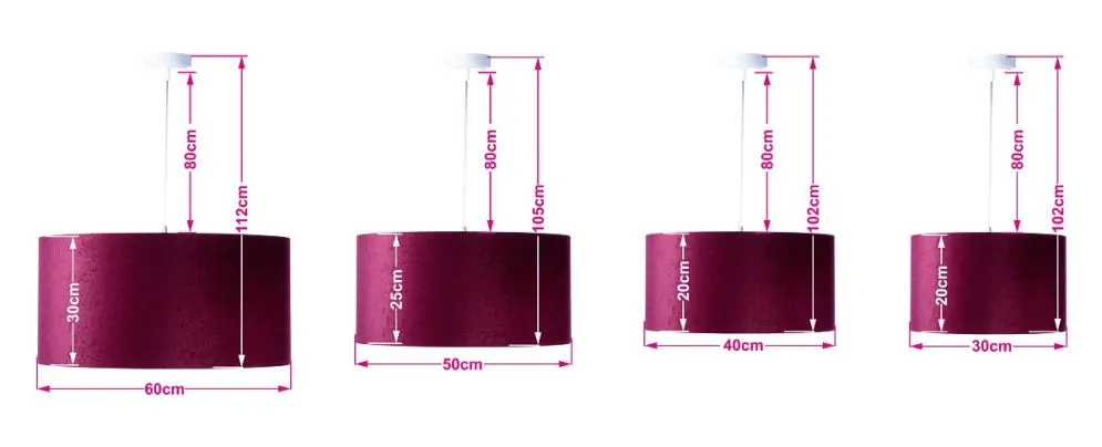 Lampa wisząca HOME 30 fioletowa/srebrna nowoczesna nad stół | MIRAT.