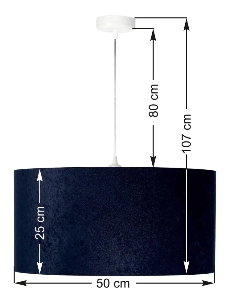 Lampa wisząca HOME 50 granatowa/biała nad stół do jadalni | MIRAT.