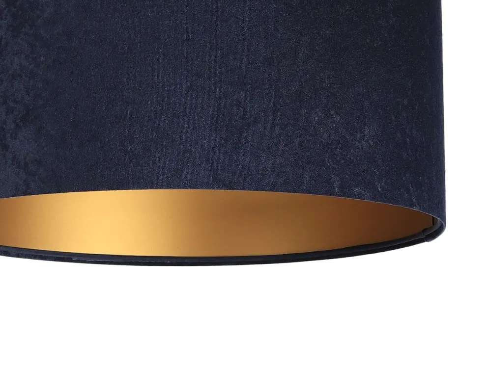 Lampa wisząca HOME 60 granatowa/złota duża w stylu glamour | MIRAT.