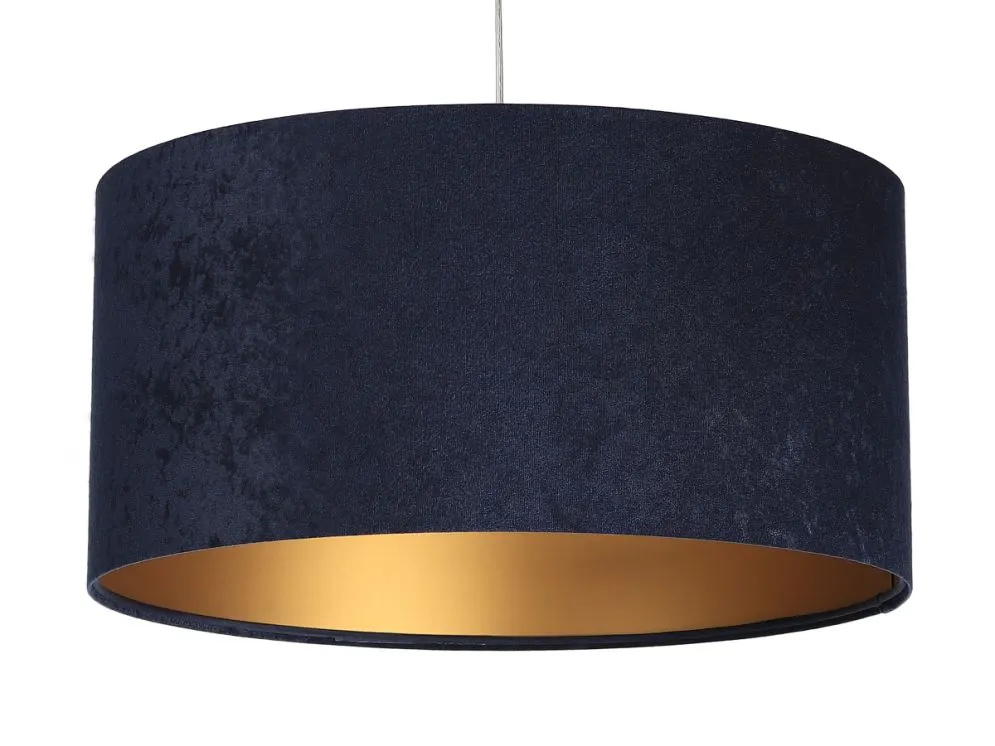 Lampa wisząca HOME 60 granatowa/złota duża w stylu glamour | MIRAT.