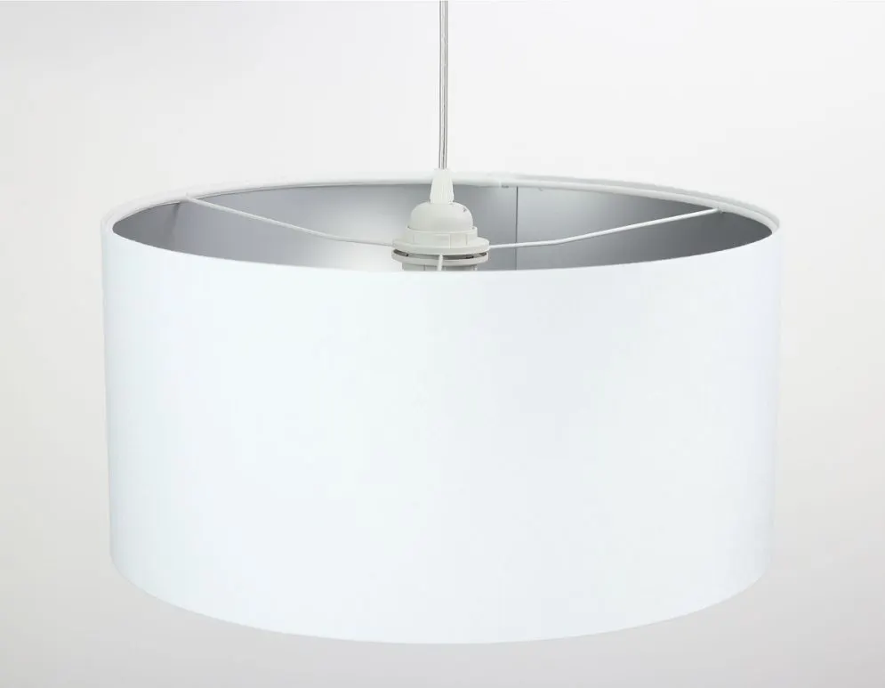 Lampa wisząca HOME 30 biała/srebrna polskiej produkcji nowoczesna | MIRAT.