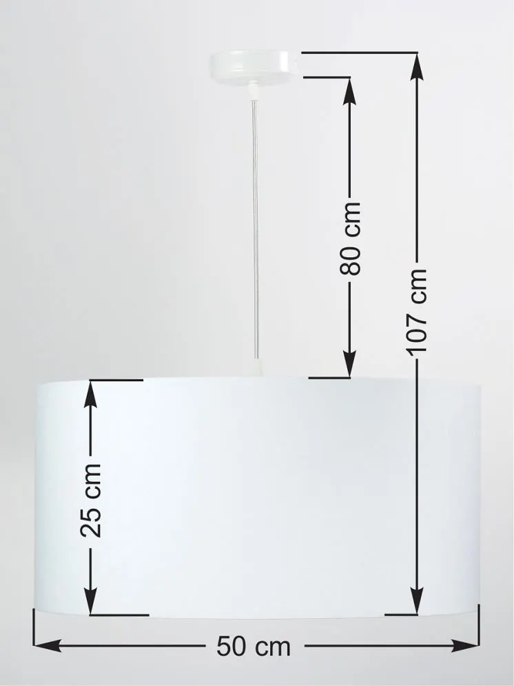 Lampa wisząca HOME 50 biała/srebrna nad stół do jadalni | MIRAT.