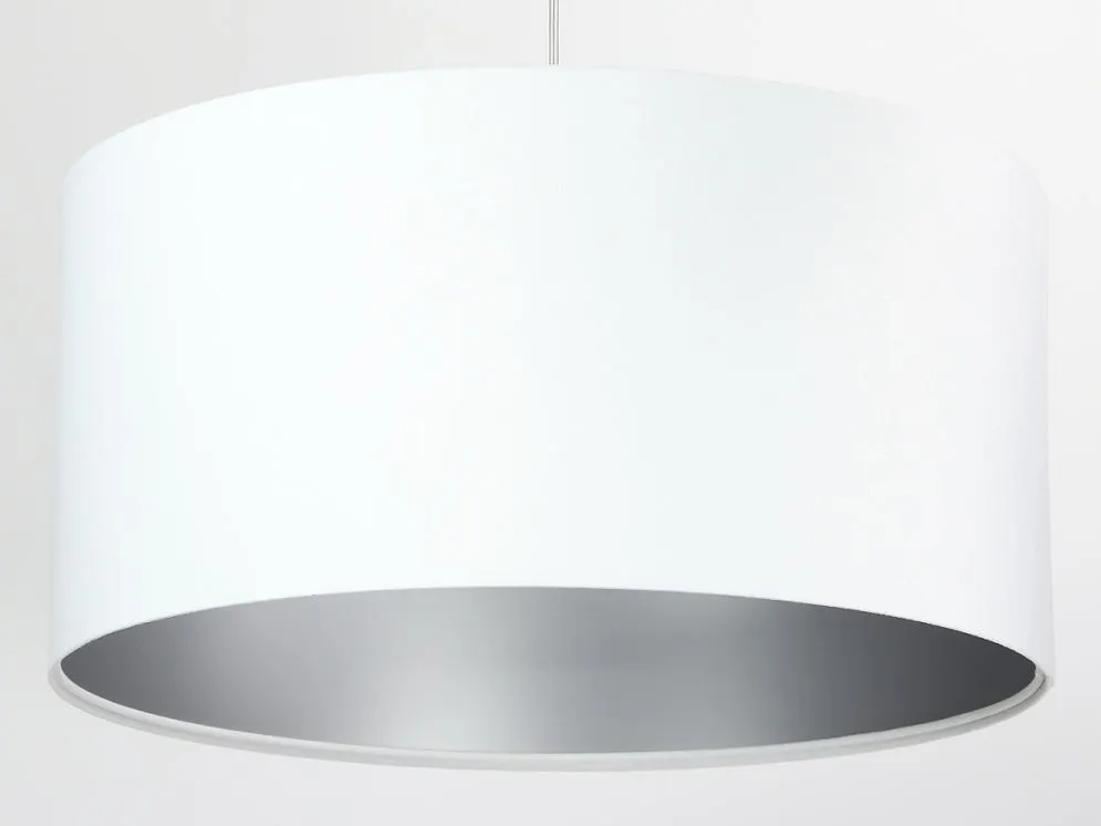 Lampa wisząca HOME 60 biała/srebrna ręcznie robiona polskiej produkcji | MIRAT.