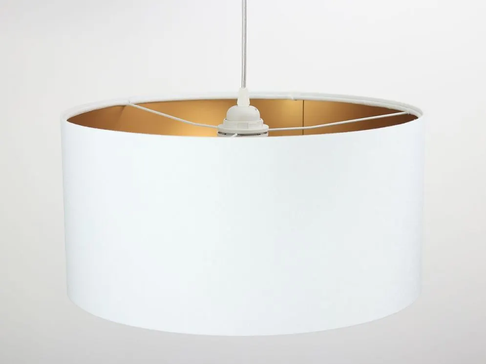 Lampa wisząca HOME 60 biała/złota w stylu glamour | MIRAT.