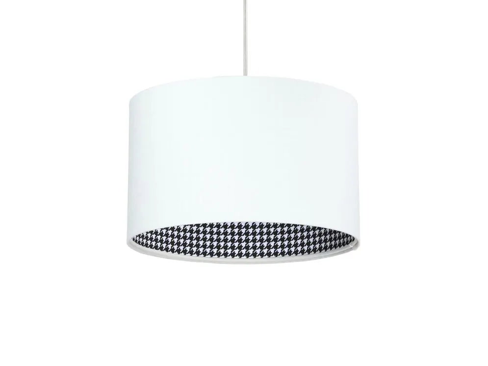 Lampa wisząca HOME 30 biała elegancka welurowa | MIRAT.