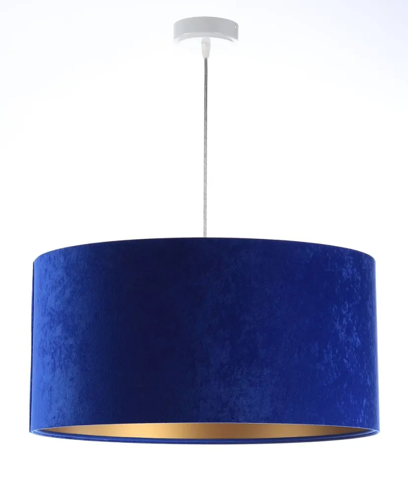 Lampa wisząca HOME 50 niebieska/złota w stylu glamour | MIRAT.