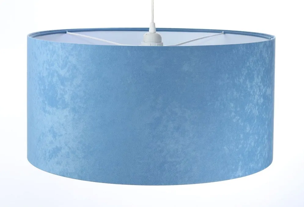 Lampa wisząca HOME 30 błękitna/biała mała w kształcie walca | MIRAT.