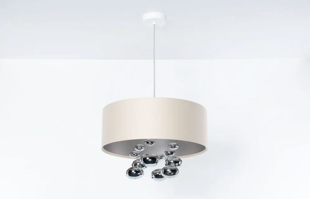 Lampa wisząca BUBBLE LIGHT 60cm kremowa satynowa I sklep meblowy MIRAT.  kolekcja ball