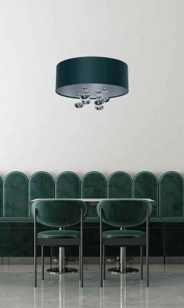 Lampa wisząca BUBBLE LIGHT 60cm zielona walcowata I sklep meblowy MIRAT.