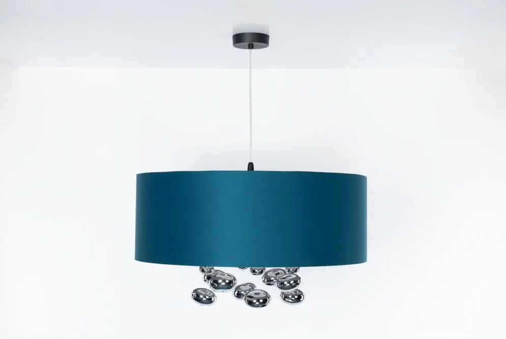 Lampa wisząca BUBBLE LIGHT 50cm granatowa do salonu I sklep meblowy MIRAT.