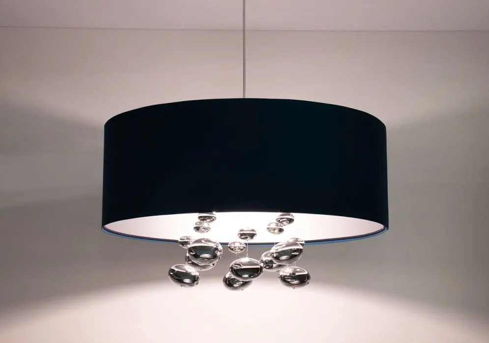Lampa wisząca BUBBLE LIGHT 40cm granatowa satynowa I sklep meblowy MIRAT.