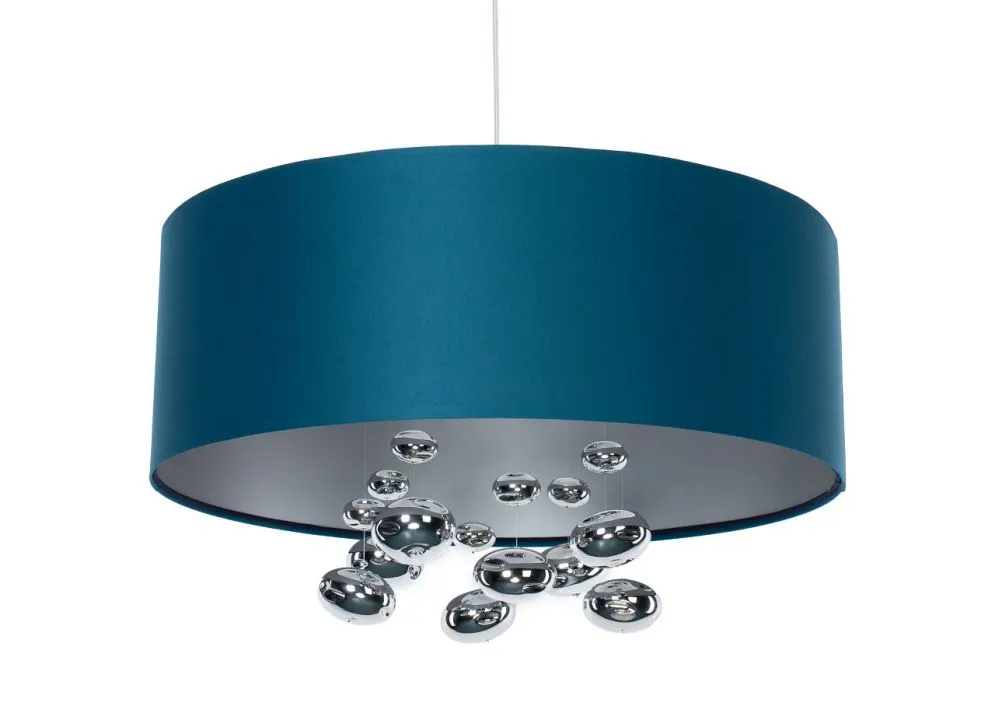 Lampa wisząca BUBBLE LIGHT 40cm granatowa satynowa I sklep meblowy MIRAT.