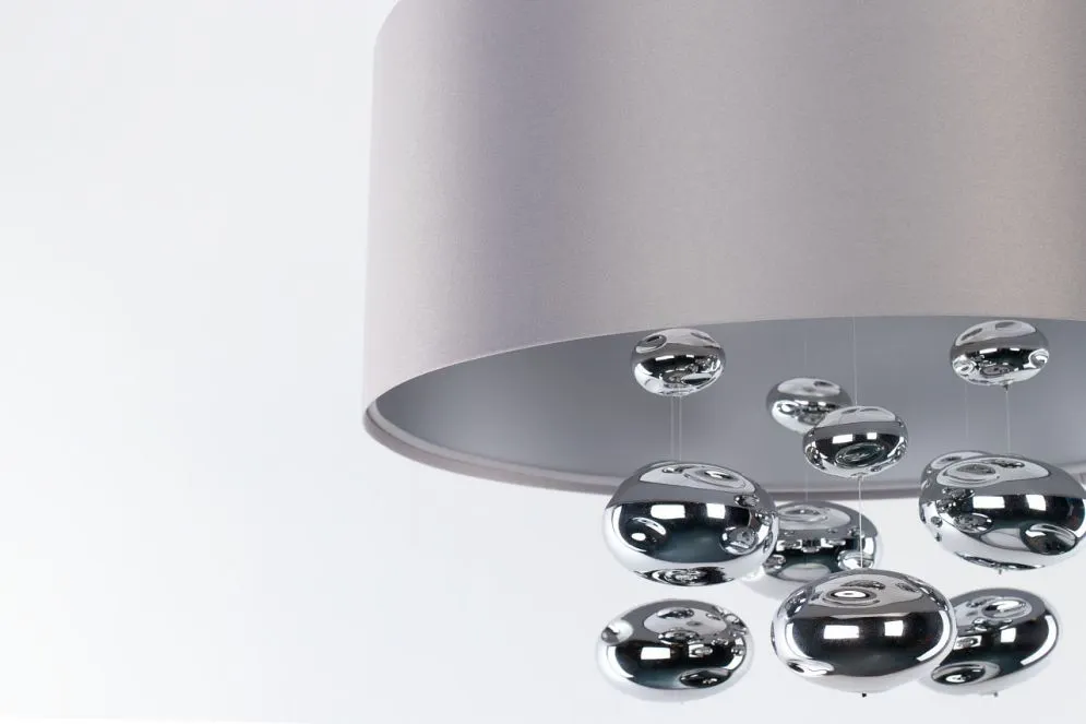 Lampa wisząca BUBBLE LIGHT 50cm szara ręcznie wykonana I sklep meblowy MIRAT.