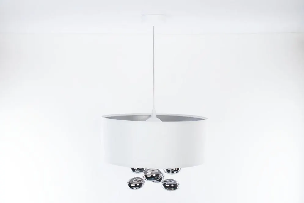 Lampa wisząca BUBBLE LIGHT 40cm biała walcowata I sklep meblowy MIRAT.
