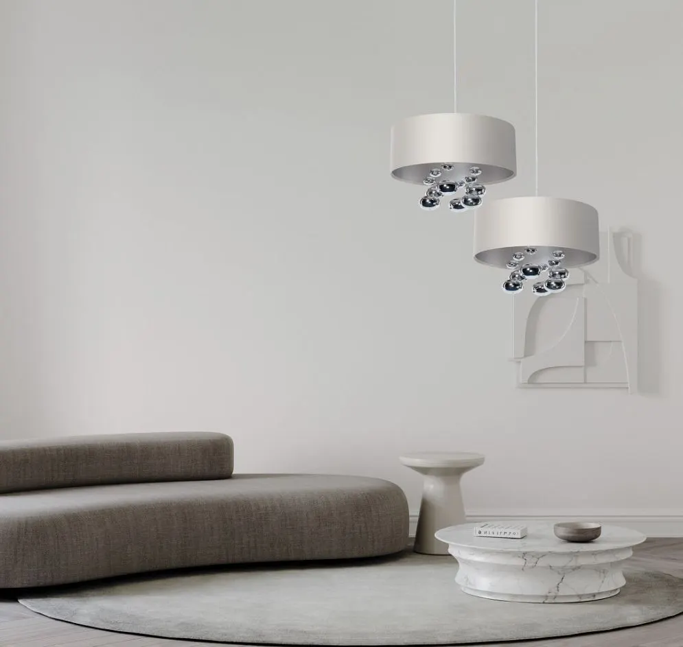 Lampa wisząca BUBBLE LIGHT 60cm biała dekoracyjna I sklep meblowy MIRAT.