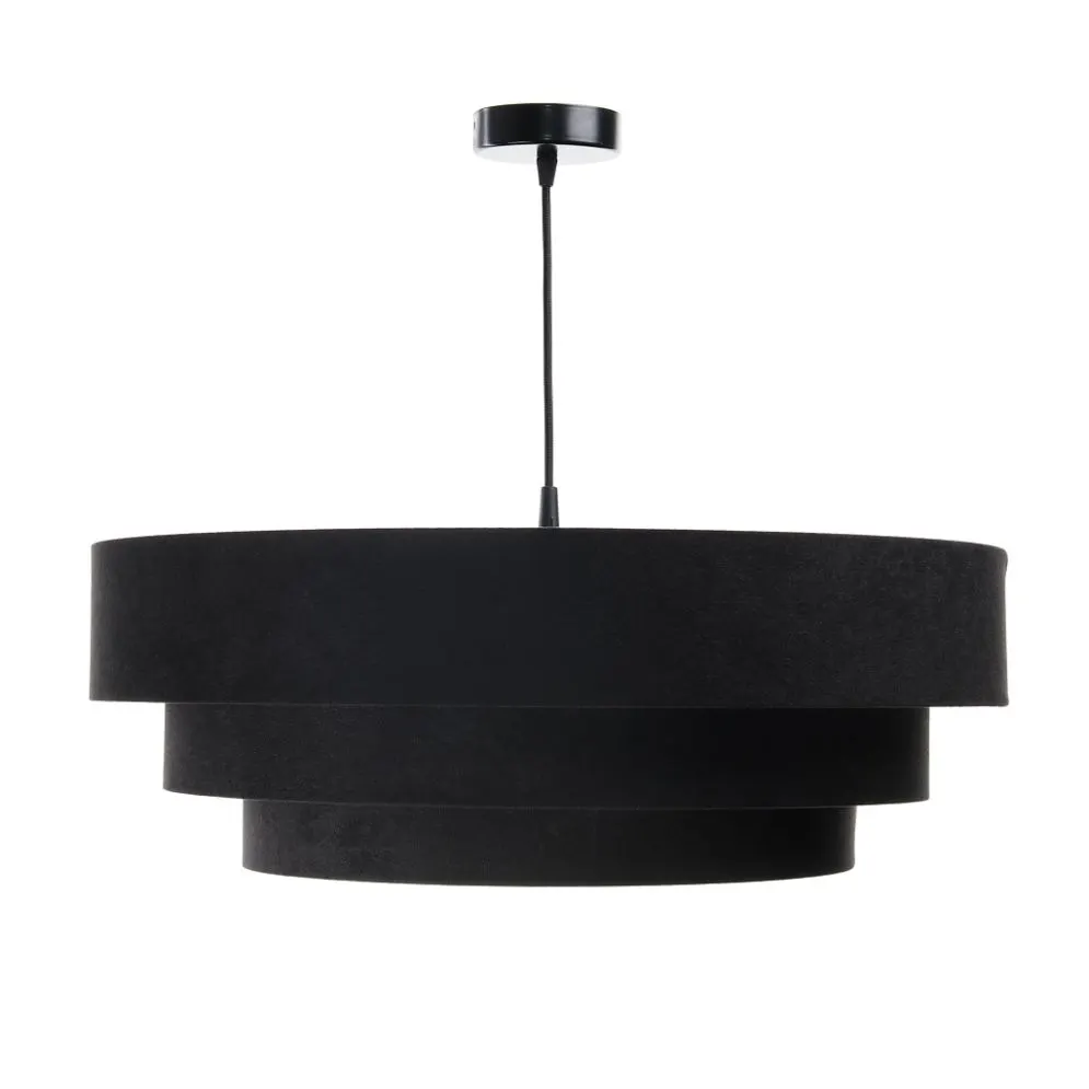 Lampa wisząca TRIO czarna/złota welurowa polskiej produkcji | MIRAT. w stylu  kolekcja