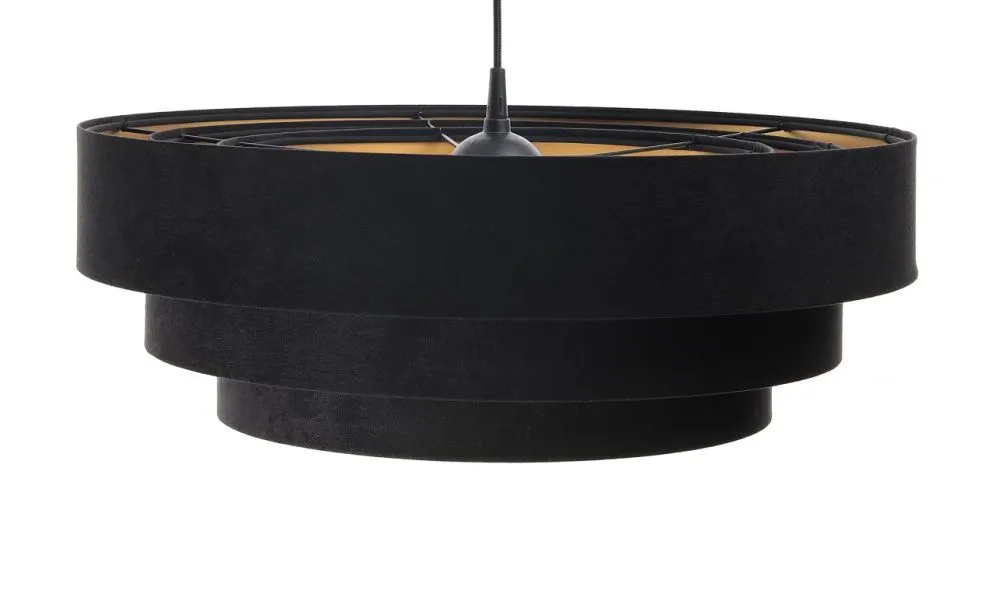 Lampa wisząca TRIO czarna/złota welurowa polskiej produkcji | MIRAT. w stylu  kolekcja