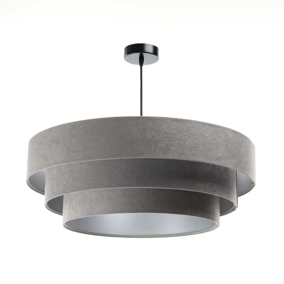 Lampa wisząca TRIO szara/srebrna nowoczesna do salonu | MIRAT. w stylu  kolekcja