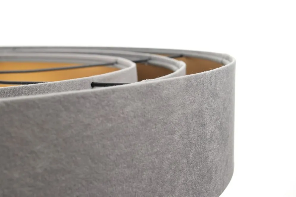 Lampa wisząca TRIO szara/złota ręcznie robiona nad stół | MIRAT. w stylu  kolekcja